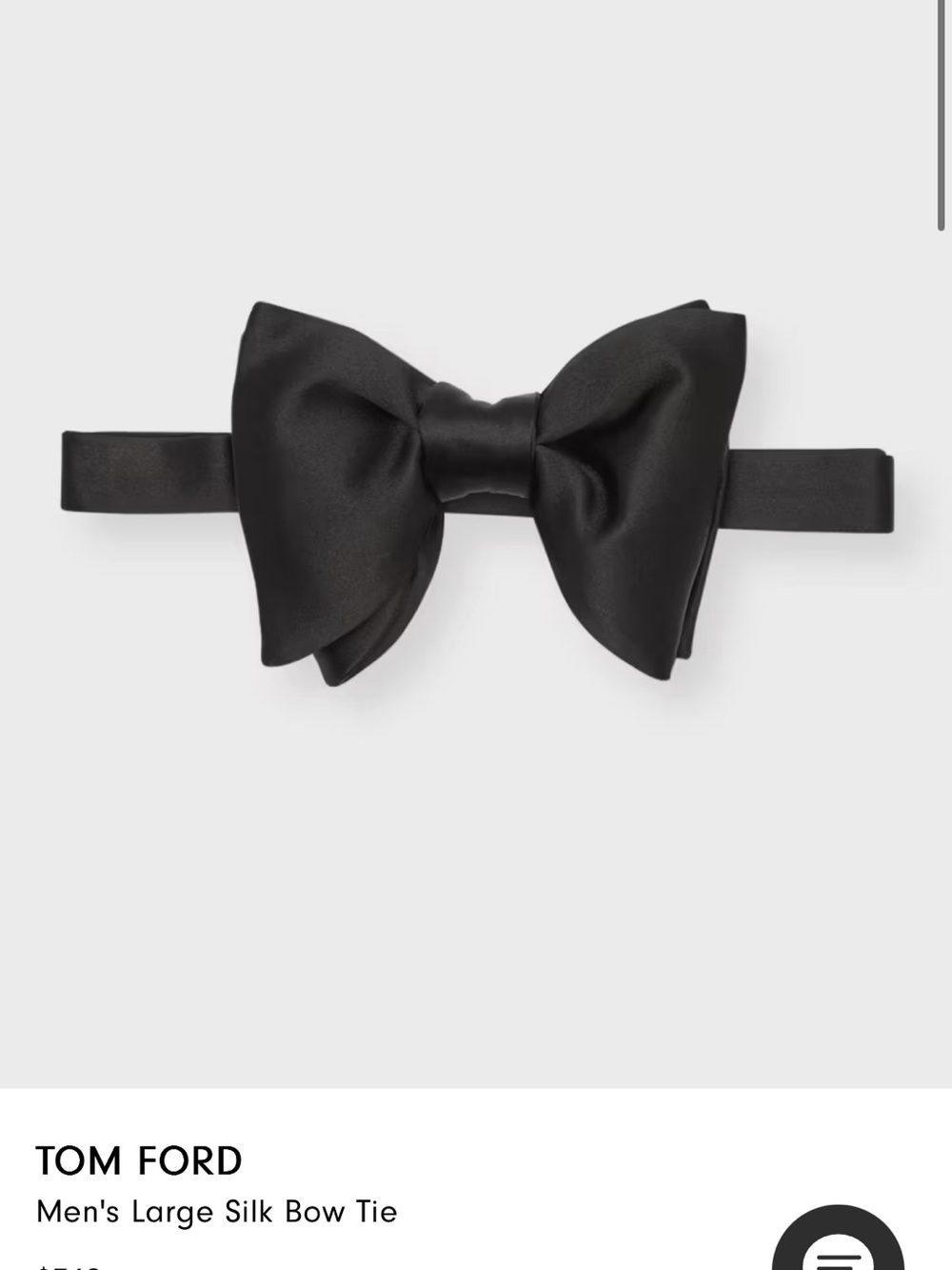 Tom Ford Black Silk Bow Tie